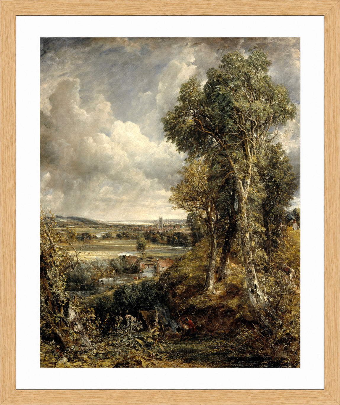 John Constable Print, The Vale of Dedham in an oak frame