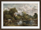 John Constable Print, The White Horse (1818-1819) in a brown frame