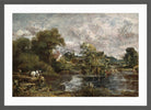John Constable Print, The White Horse (1818-1819) in a dark grey frame