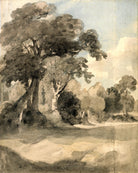 John Constable Print, Trees in a Meadow (ca as an unframed print