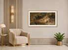 John Constable Print, Undergrowth (ca displayed in an Art Deco interior