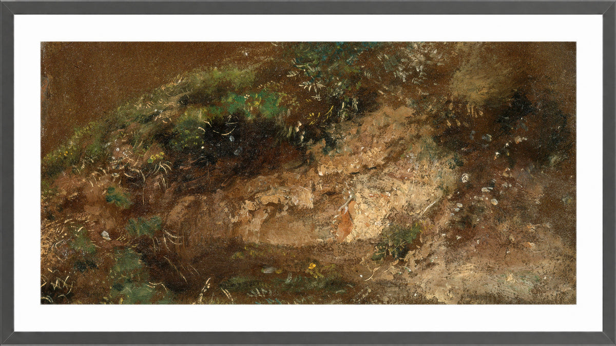 John Constable Print, Undergrowth (ca in a dark grey frame