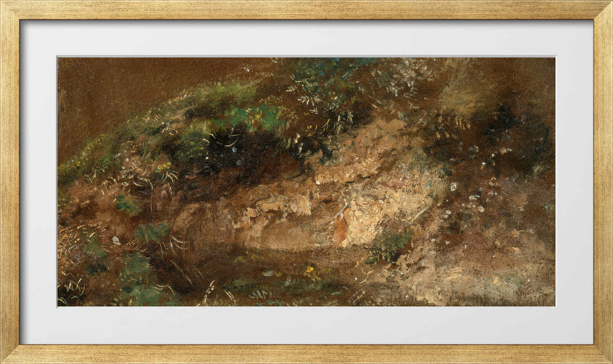 John Constable Print, Undergrowth (ca in a gold frame