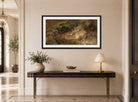 John Constable Print, Undergrowth (ca displayed above a console table