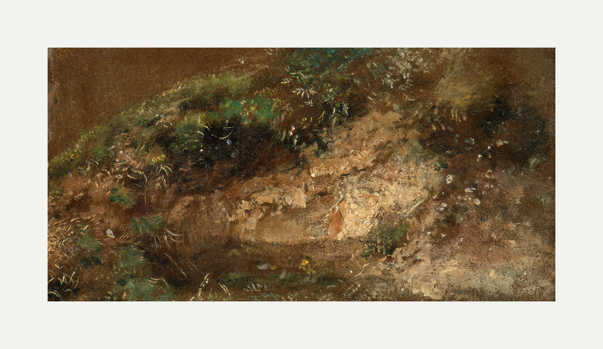 John Constable Print, Undergrowth (ca with an off-white border for rolled canvas