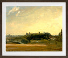John Constable Print, View Towards the Rectory, East Bergholt (1813) in a brown frame