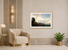 John Constable Print, Waterloo Bridge (circa 1820) displayed in an Art Deco interior