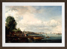 John Constable Print, Waterloo Bridge (circa 1820) in a brown frame