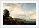 John Constable Print, Waterloo Bridge (circa 1820) in a white frame
