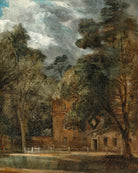 John Constable Print, West Lodge, East Bergholt, with a hatchment as an unframed print