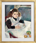 Jules Pascin Print, Bucia Pincas à son petit déjeuner (1907) in a gold frame