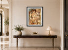Jules Pascin Print, Femme assise dans un fauteuil (1926) displayed above a console table
