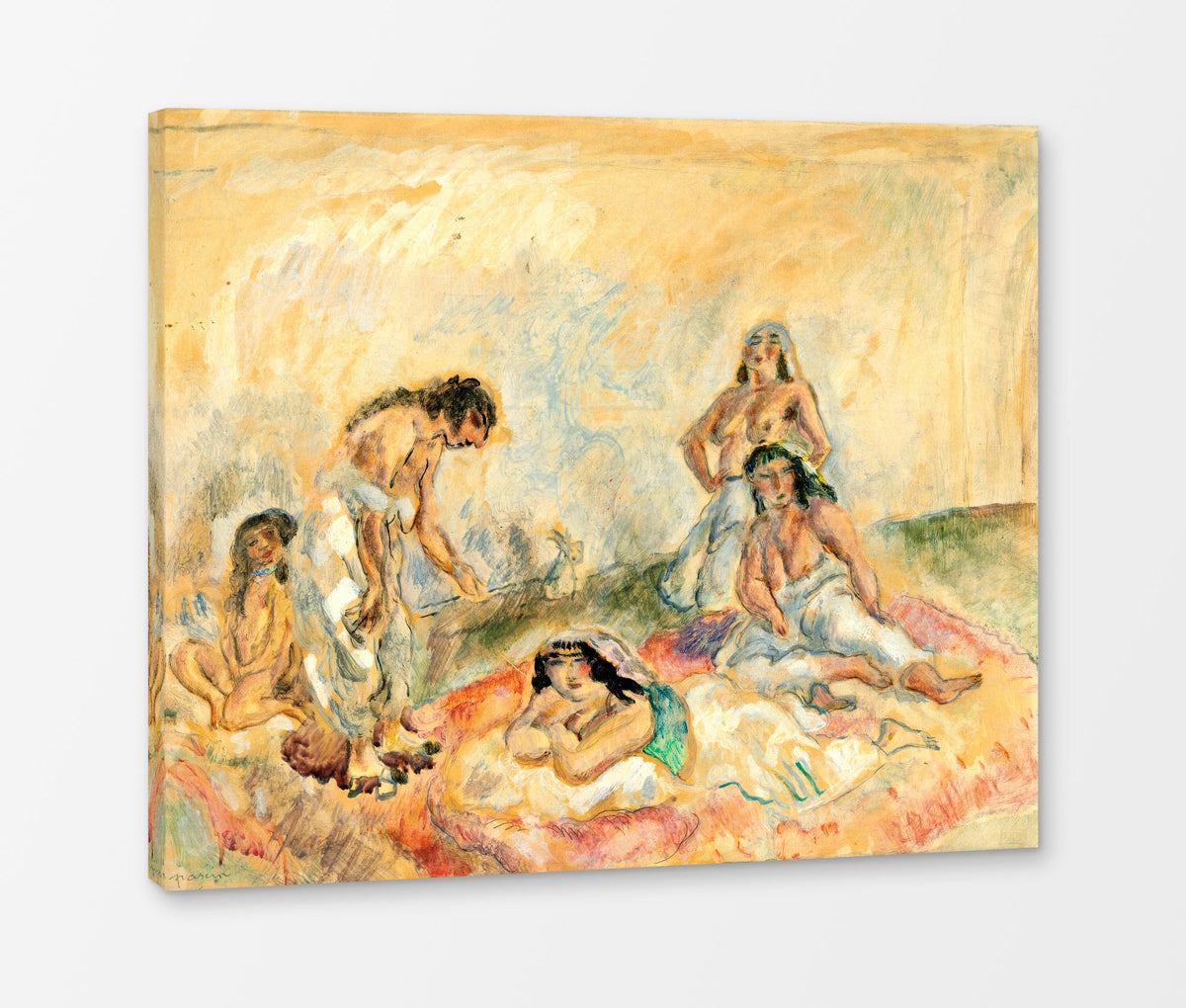 Jules Pascin Print, Femmes au salon (1908) as a ready-to-hang canvas panel