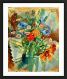 Jules Pascin Print, Fleurs (1917) in a black frame