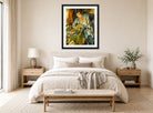 Jules Pascin Print, Hermine Aux Fruits (1919) displayed above a bed