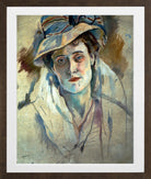 Jules Pascin Print, Hermine David (1907) in a brown frame