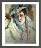 Jules Pascin Print, Hermine David (1907) in a dark grey frame
