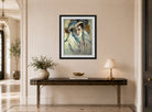 Jules Pascin Print, Hermine David (1907) displayed above a console table