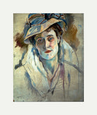 Jules Pascin Print, Hermine David (1907) with an off-white border for rolled canvas