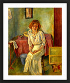 Jules Pascin Print, Hermine David à l’atelier (circa 1915) in a black frame