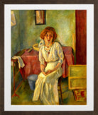 Jules Pascin Print, Hermine David à l’atelier (circa 1915) in a brown frame