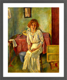 Jules Pascin Print, Hermine David à l’atelier (circa 1915) in a dark grey frame
