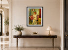 Jules Pascin Print, Hermine David à l’atelier (circa 1915) displayed above a console table