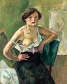 Jules Pascin Print, Jeune femme sur chaise verte (1909) as an unframed print