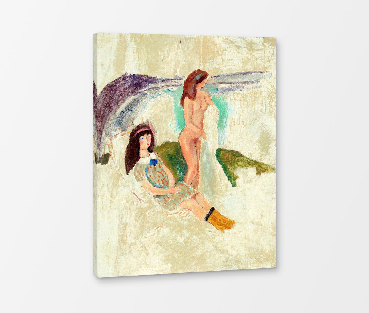Jules Pascin Print, Jeunes filles à Ostende (1907) as a ready-to-hang canvas panel
