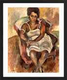 Jules Pascin Print, Julie, la Martiniquaise (1924) in a black frame