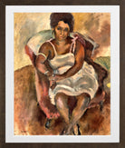 Jules Pascin Print, Julie, la Martiniquaise (1924) in a brown frame
