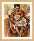 Jules Pascin Print, Julie, la Martiniquaise (1924) in an oak frame