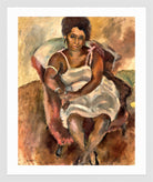 Jules Pascin Print, Julie, la Martiniquaise (1924) in a white frame