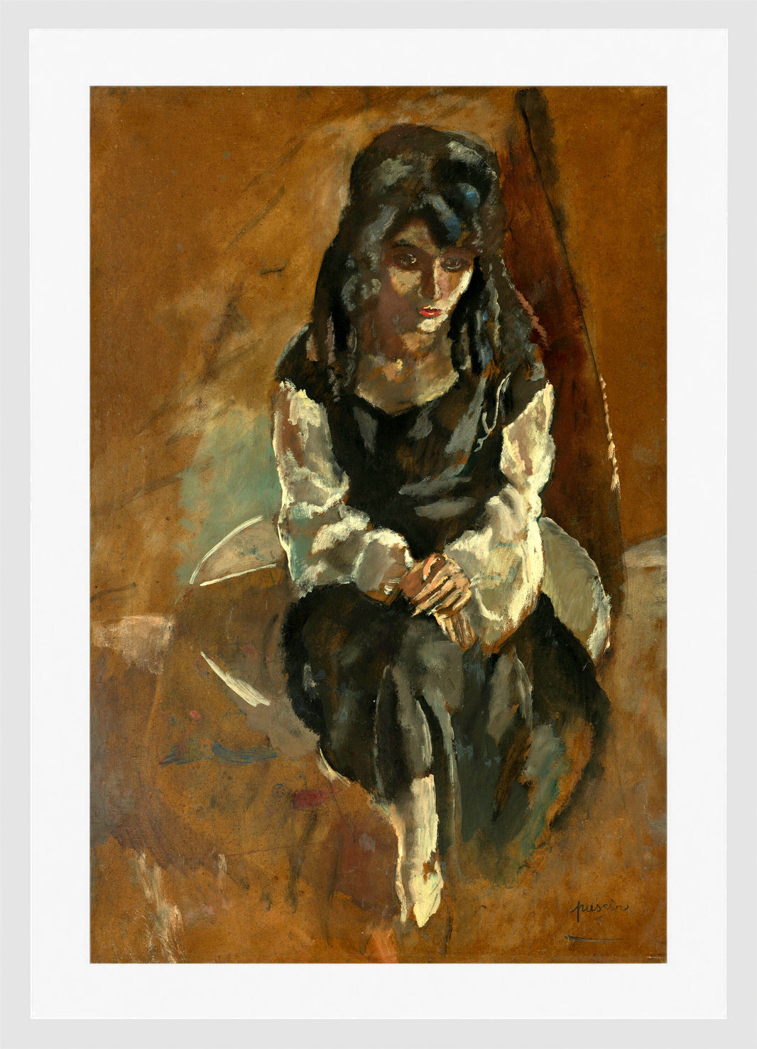 Jules Pascin Print, La Princesse persane (1923-24) in a white frame