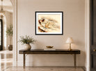 Jules Pascin Print, La Sieste (1927) displayed above a console table