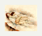 Jules Pascin Print, La Sieste (1927) with an off-white border for rolled canvas