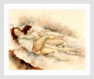 Jules Pascin Print, La Sieste (1927) in a white frame
