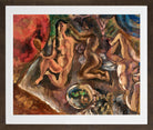 Jules Pascin Print, La toilette aux tropiques (1917) in a brown frame