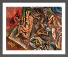 Jules Pascin Print, La toilette aux tropiques (1917) in a dark grey frame