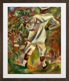 Jules Pascin Print, La visite du dimanche (1919) in a brown frame