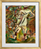 Jules Pascin Print, La visite du dimanche (1919) in a gold frame