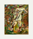 Jules Pascin Print, La visite du dimanche (1919) with an off-white border for rolled canvas