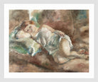 Jules Pascin Print, Le repos du modèle (1928) in a white frame