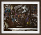 Jules Pascin Print, Les Belles Jardinières (1930) in a brown frame