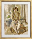 Jules Pascin Print, Nénette, la petite marchande de fleurs (1929) in a gold frame