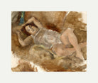 Jules Pascin Print, Nu allongé (1929) with an off-white border for rolled canvas