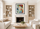 Jules Pascin Print, Nu, Le Bras Levé (1916) displayed in a Scandinavian living room