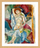 Jules Pascin Print, Nu, Le Bras Levé (1916) in an oak frame