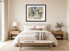 Jules Pascin Print, Parc à la Havanne (1917) displayed above a bed