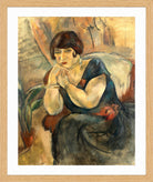 Jules Pascin Print, Portrait de Madame Jeanne Salmon (1925) in an oak frame